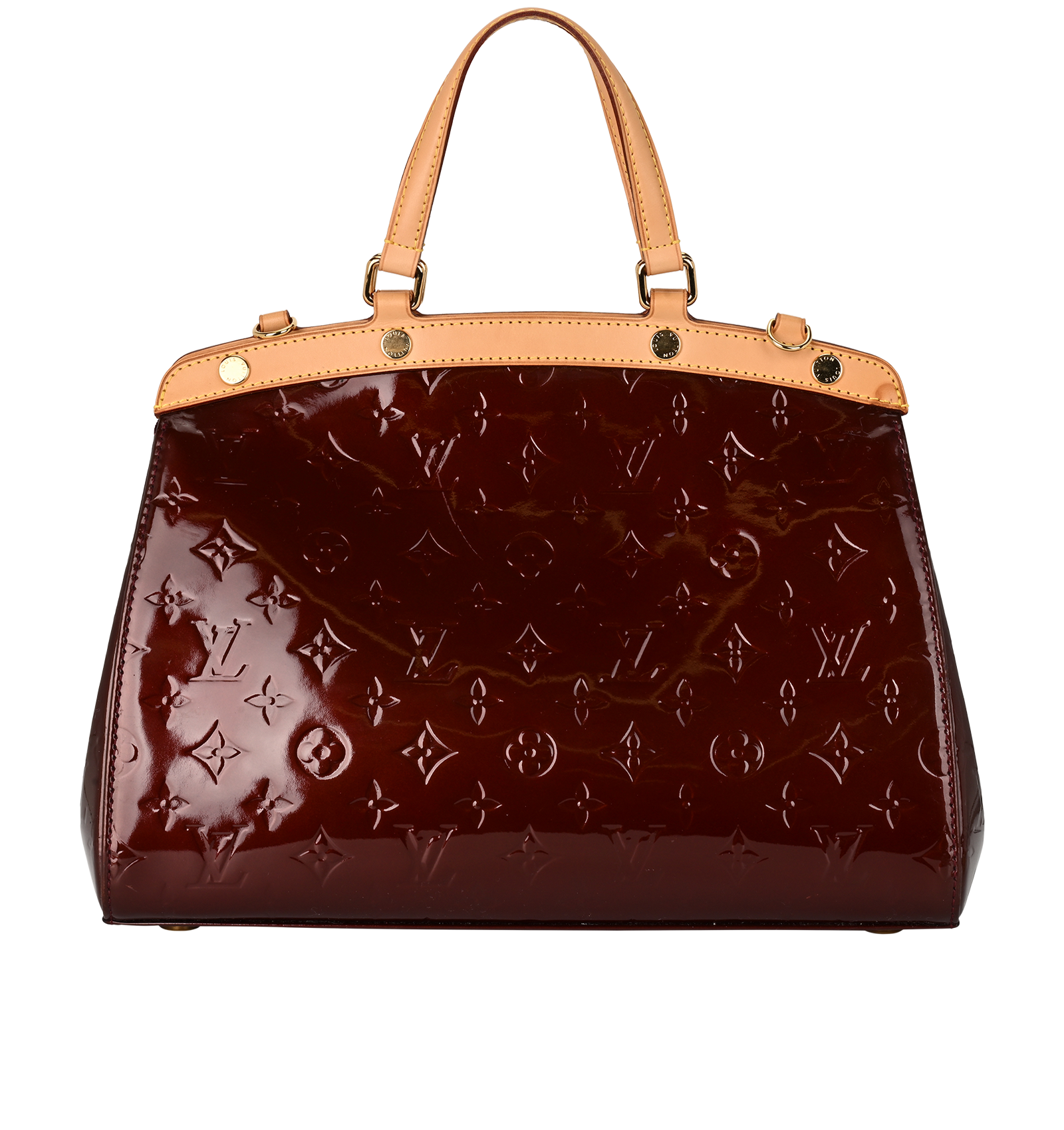 Brea MM, &pound;750, Handbags, Burgundy, Patent Leather, Back view